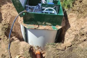 Монтаж септика Биодека 5 принудительный Тосненский район Массив Рябово-Хутора СНТ Рябина