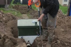 Монтаж септика Топас 6 самотечный, Горки-2, Гатчина