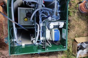 Монтаж септика Биодека 5 принудительный в поселке Графская Славянка