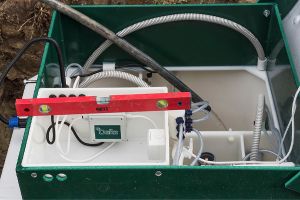 Монтаж станции биологической очистки Биодека 3 принудительный, Тишь да Гладь