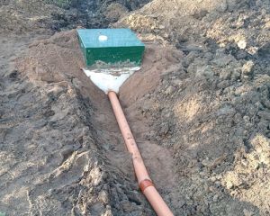 Установка септика Биодека 5 пр в зоне подтопления, Посадников остров